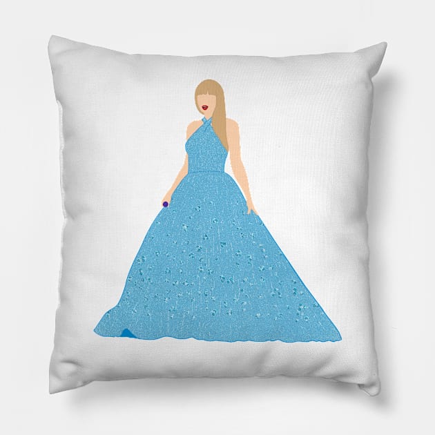 Eras Speak Now Blue Dress Pillow by NahNahHeyJudy