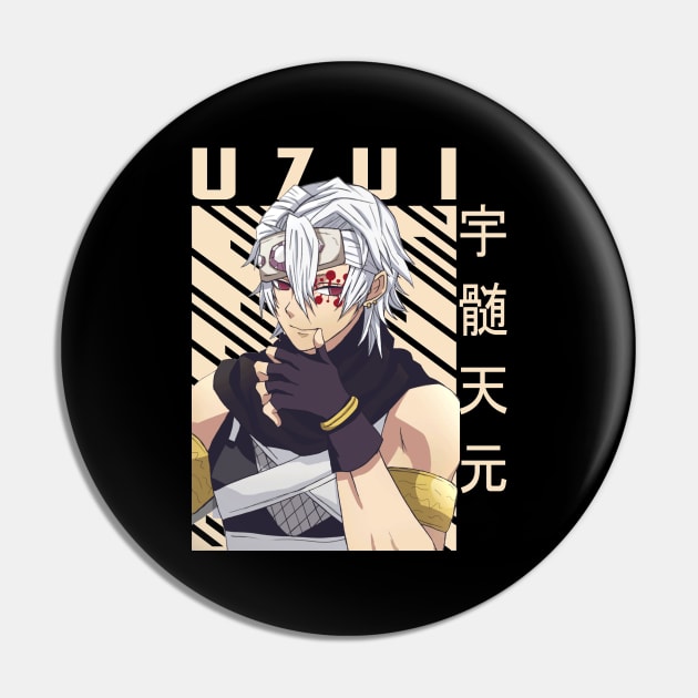 Bottom Kimetsu no Yaib: Demon Slayer Tanjiro Button 3,5 cm