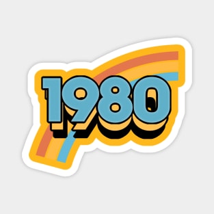 1980 //// Retro Birthday Design Magnet