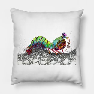 Magnificent Mantis Shrimp! Pillow