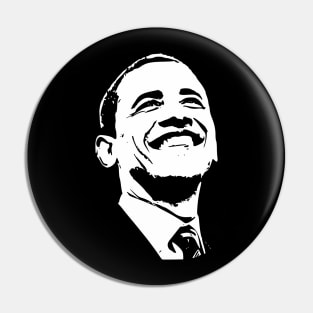 Barack Obama Smile Minimalistic Pop Art Pin