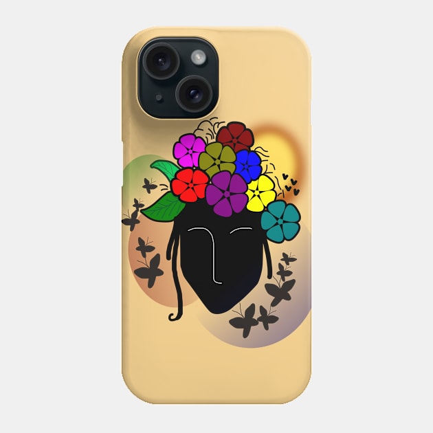 Beautiful Black Lady Phone Case by RAK20