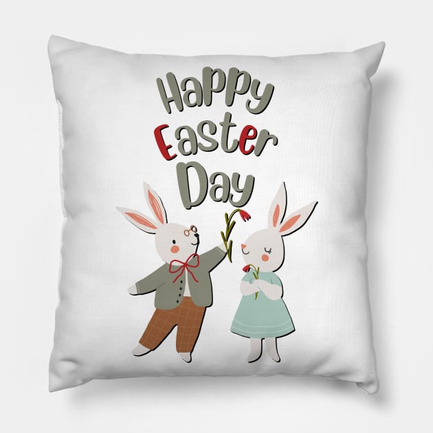 Happy Easter to Every Bunny | one cute chick Pillow by A&A