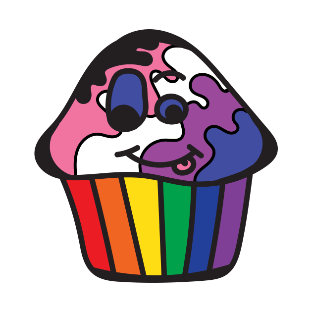 Genderfluid Pride Rainbow Cupcake by BiOurPride