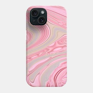 Preppy girly elegant  pink cherry blossom pink swirls Phone Case