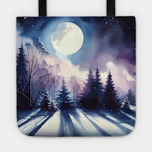 Winter Night and Moon Tote