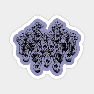 Dog Skull Chaos Magnet