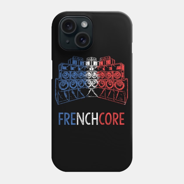 Hardcore Frenchcore Bass Soundsystem Phone Case by T-Shirt Dealer