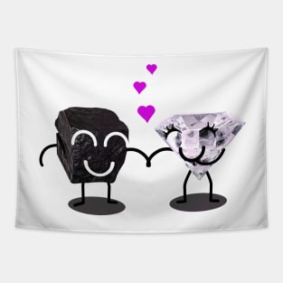 Coal and diamond united in love - carbon dating Tapestry