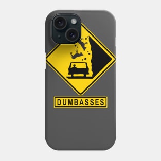 Falling Dumbasses MUTCD W8-14 Fallen Rocks Sign Phone Case