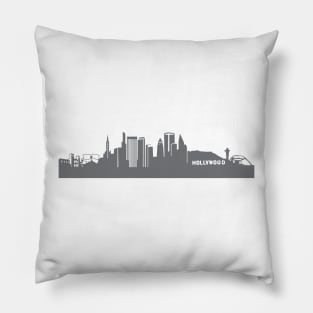 Los Angeles in gray Pillow