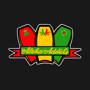 Aloha Addicts Rasta Boards T-Shirt