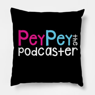 Podcast Logo White Pillow