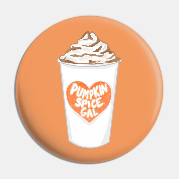 Pumpkin Spice Latte Pin by RoserinArt