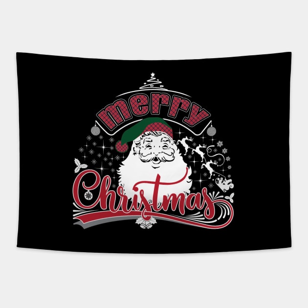 Merry Crishmas Unisex Christmas T-Shirts-Christmas t-shirts funny Tapestry by GoodyBroCrafts