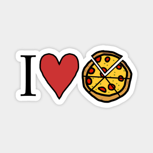 I Love Sliced Pizza on Pi Day Magnet