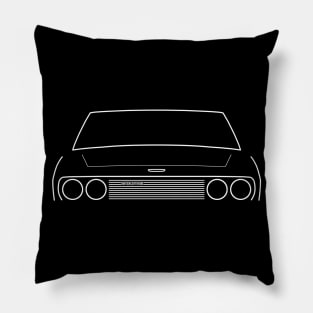 Jensen Interceptor classic car outline graphic (white) Pillow