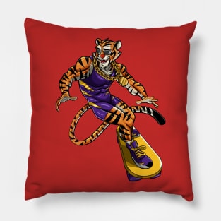 Tiger Man skateboard Pillow