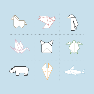 Minimalist Origami Animals T-Shirt