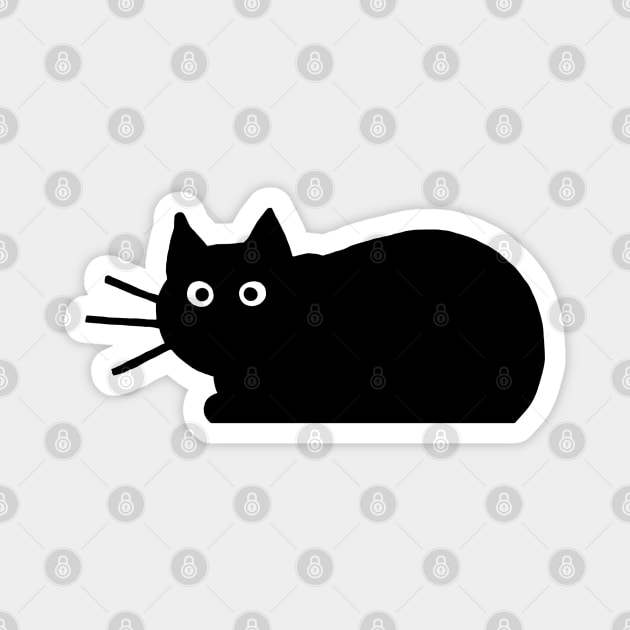 Black Cat Magnet by Coffee Squirrel