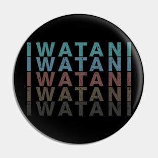 Vintage Proud Name Iwatani Personalized Birthday Retro Pin