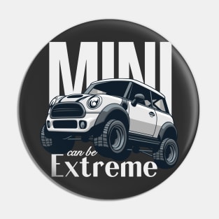 Car mini retro offroad extreme white Pin