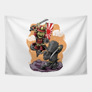 japanese ninja vs samurai Tapestry