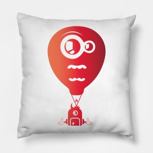 Crazy looking hot air balloon Pillow