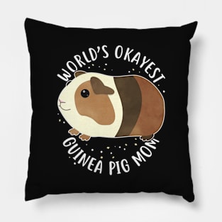 World's Okayest Guinea Pig Mom Pillow