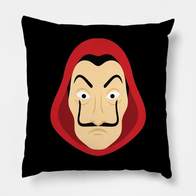 Money Heist Mask Pillow by YoshFridays