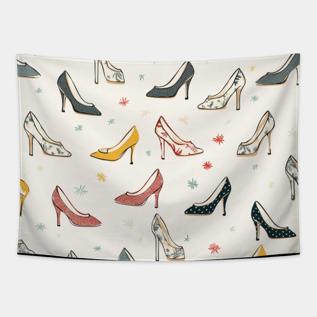 Fashion Shoes Tapestry by offsetvinylfilm