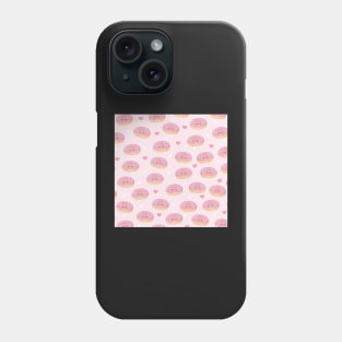 Kawaii Pink Donut Pattern Phone Case