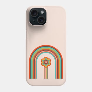 COLORS OF THE RAINBOW Retro Mid-Century Modern Mod Floral Stripes - UnBlink Studio by Jackie Tahara Phone Case