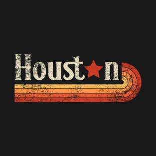 Houston Texas Houston Strong Vintage Stripes T-Shirt
