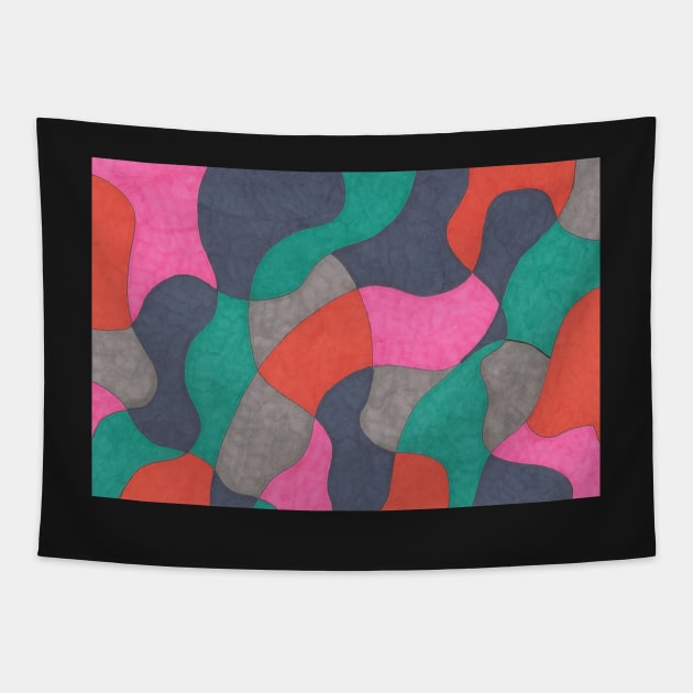 Interlocking Colors Tapestry by DanielleGensler
