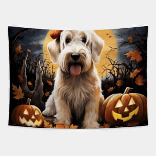 Sealyham Terrier Halloween painting Tapestry