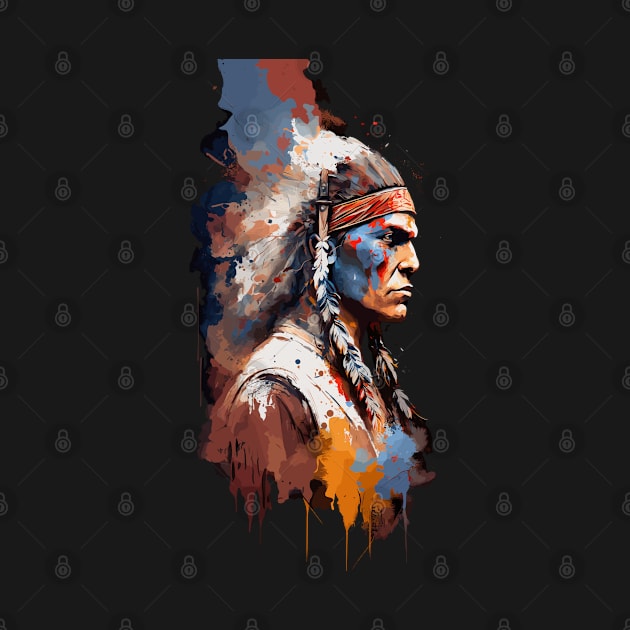 Native American Warrior V1 by Peter Awax