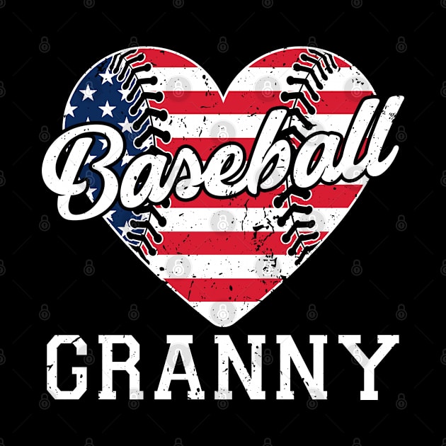 4th Of July Baseball Granny American Flag by chung bit