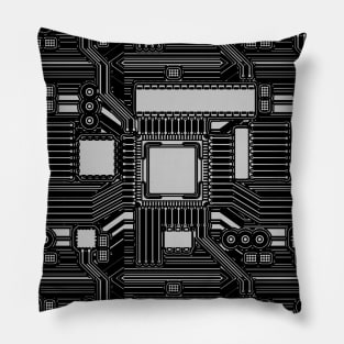 Black & White motherboard Pillow