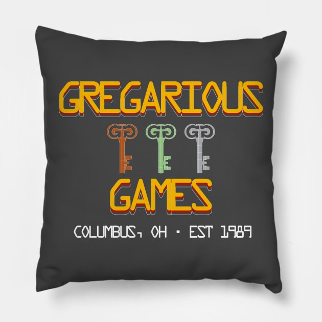 Gregarious Games Retro Pillow by bintburydesigns