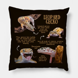 Animal Facts - Leopard Gecko Pillow