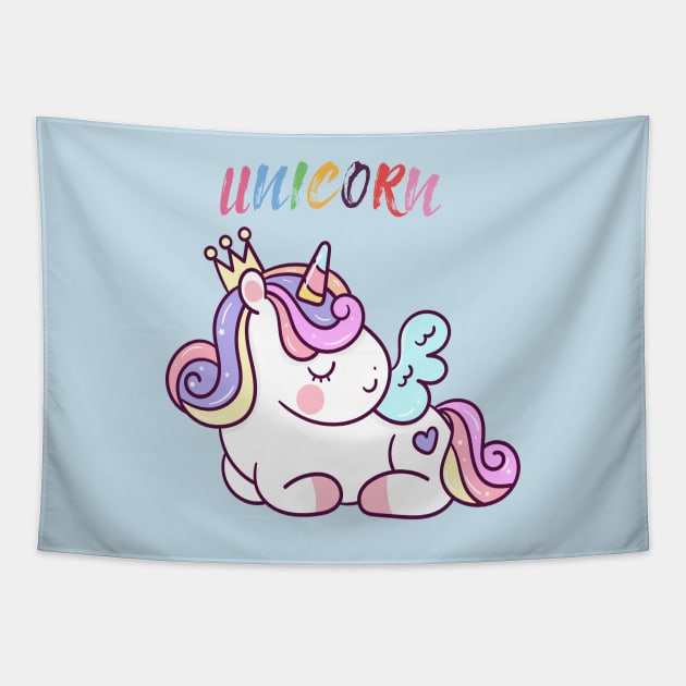 Unicorn Lover Tapestry by JeffDesign