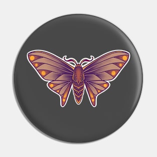 Brown Moth Pin