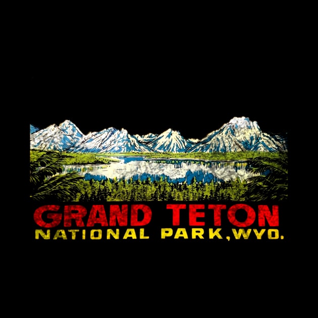 Grand Teton National Park Vintage by Hilda74