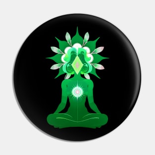 Aura Green Meditation 04 Pin