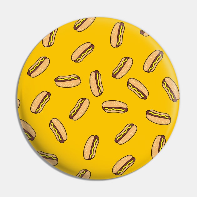 Hotdog Pattern Pin by sifis