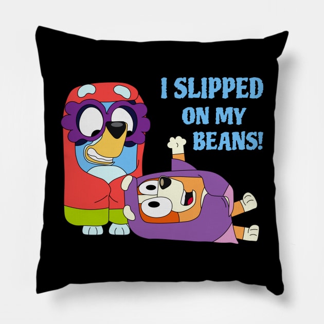 slipped beans Pillow by Diegosevenstar