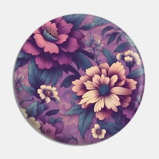 Purple Flowers Pin