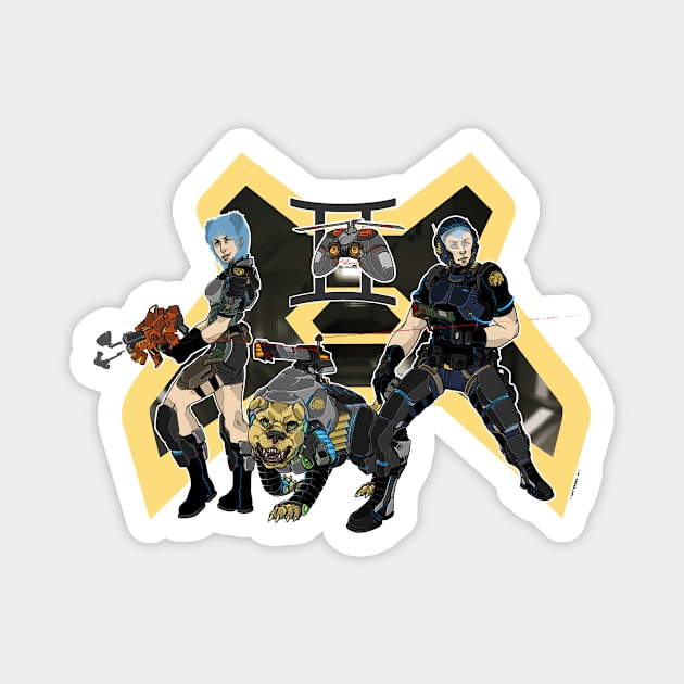 Squad Gemini Magnet by JoyfulConstruct