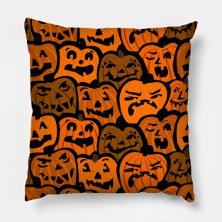Crowded Pumpkins Halloween Pillow